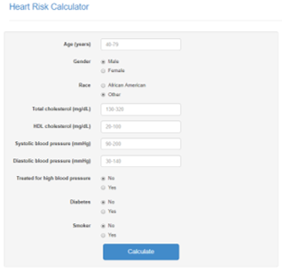  Heart risk calculator 